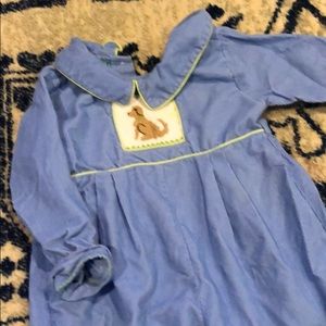 Corduroy Jon Jon with smocked dog